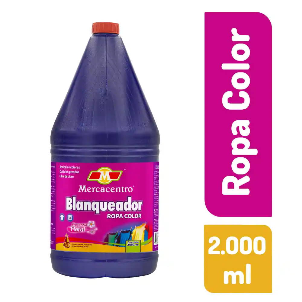 Blanqueador Mercacentro Ropa Color 2000 Ml