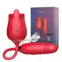 Vibrador Rosa Consolador Punto G Y Clítoris Juguete Premium