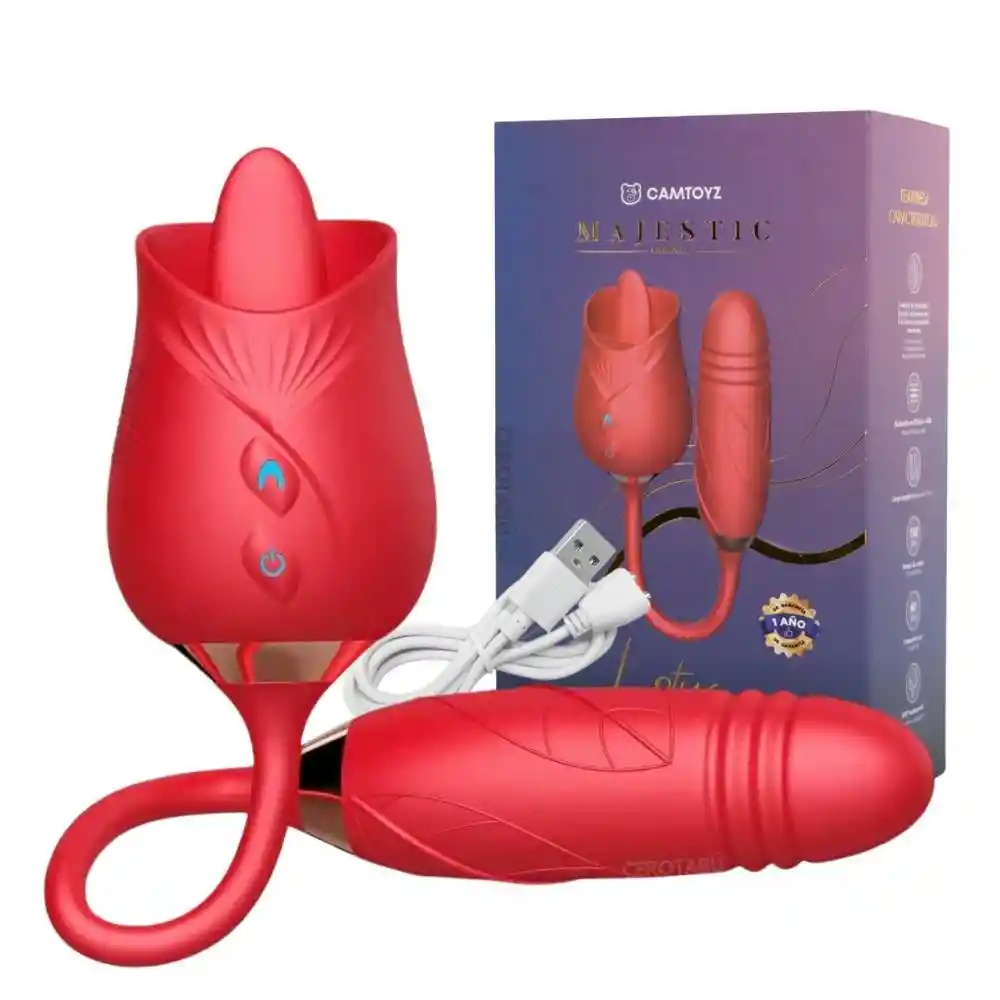 Vibrador Rosa Consolador Punto G Y Clítoris Juguete Premium