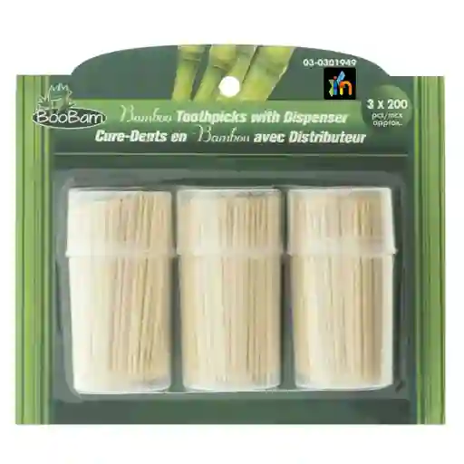 Palillos Para Dientes En Madera De Bambu Con Dispensador