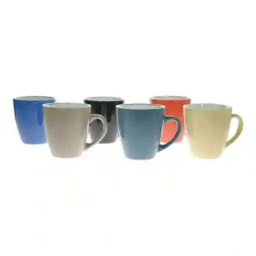 Mugs En Ceramica De Colores Surtidos Pocillo Brillante