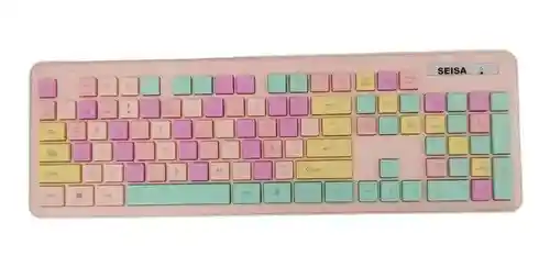 Combo Teclado Inalámbrico Multicolor⚡