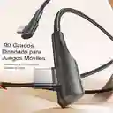 Cable Tipo L90° Toocki Usb-c A Usb-c 2m 60w Carga Rapida