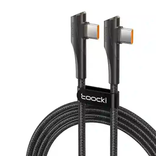 Cable Tipo L90° Toocki Usb-c A Usb-c 2m 60w Carga Rapida