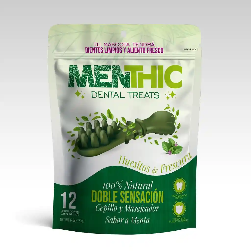 Menthic Dental Treats – Huesitos De Frescura 185 Gr