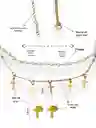 Juego De Collar Y Aretes En Cover Gold - Rodio, Set Aretes Y Collar En Rodio, Joyeria Femenina, Joyas En Cover Gold, Collar En Cover Gold, Arete En Cover Gold