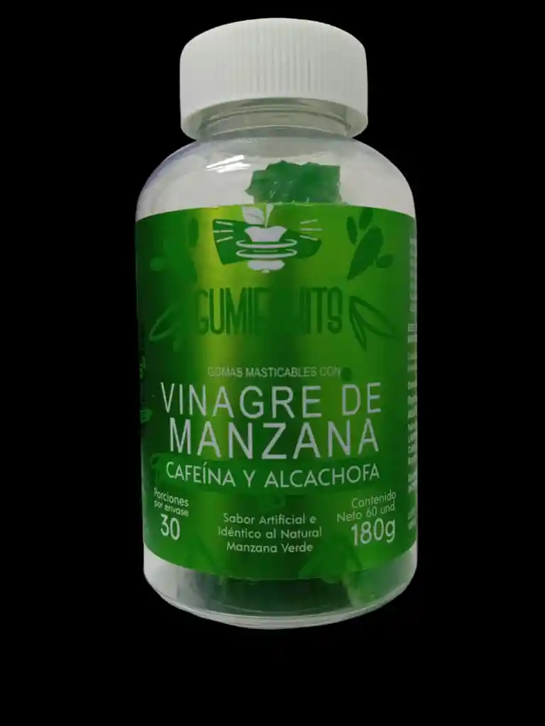 Gomas De Vinagre De Manzana Con Cafeina Y Alcachofa X 60 Und