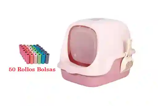 Combo Baño Arenero Con Filtro Mas 50 Rollos De Bolsas