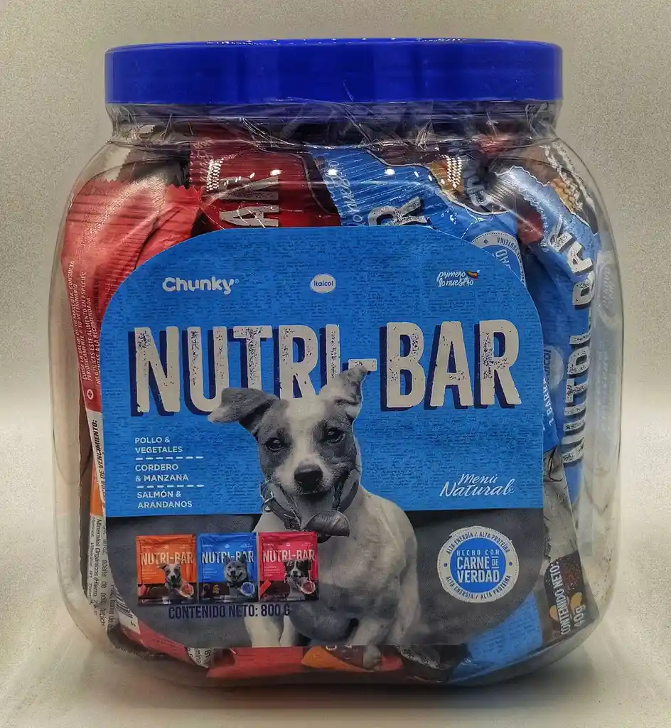 Bombonera Nutri Bar Snack Natural Para Perros X20uni Surtido