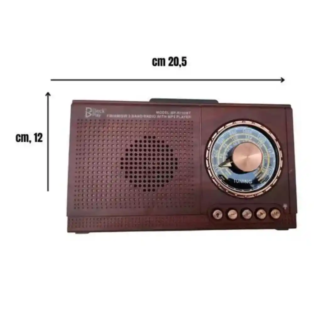 Radio Alta Sensibilidad Tws / Usb / Tf Card/ Am /fm /sw Beck Play Bp-r102bt