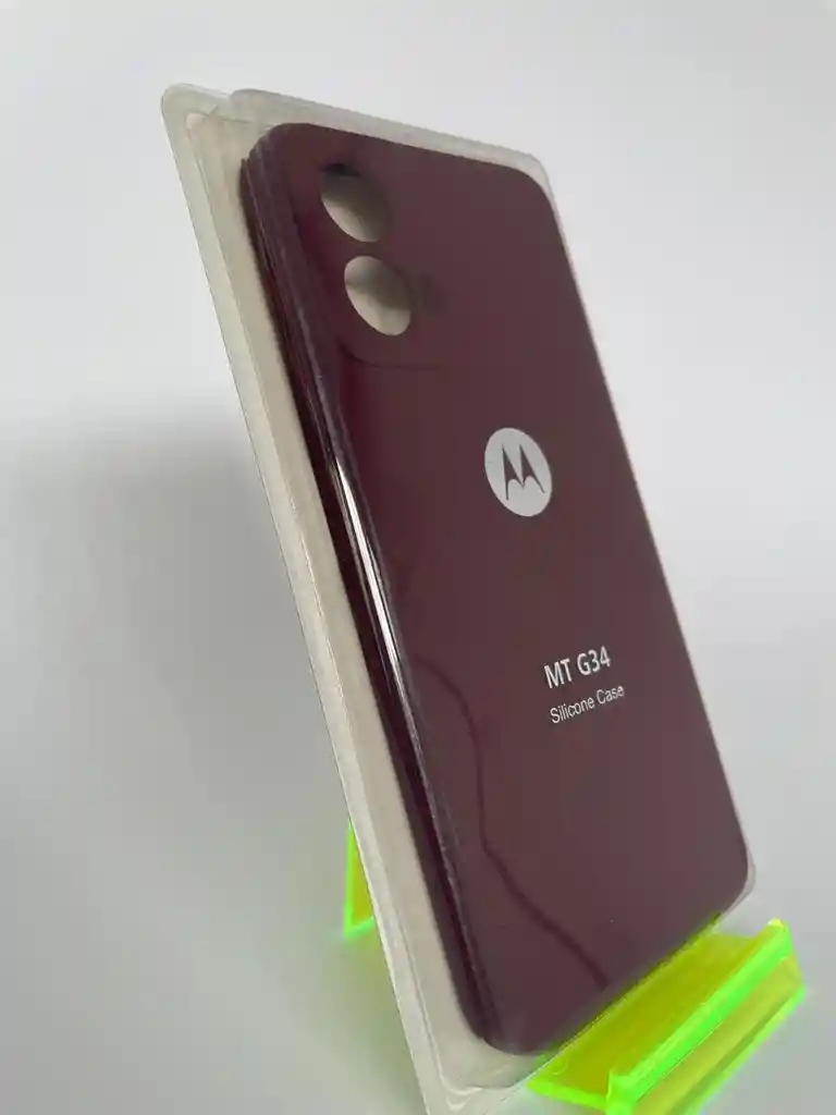 Silicon Case Moto G34/vinotinto