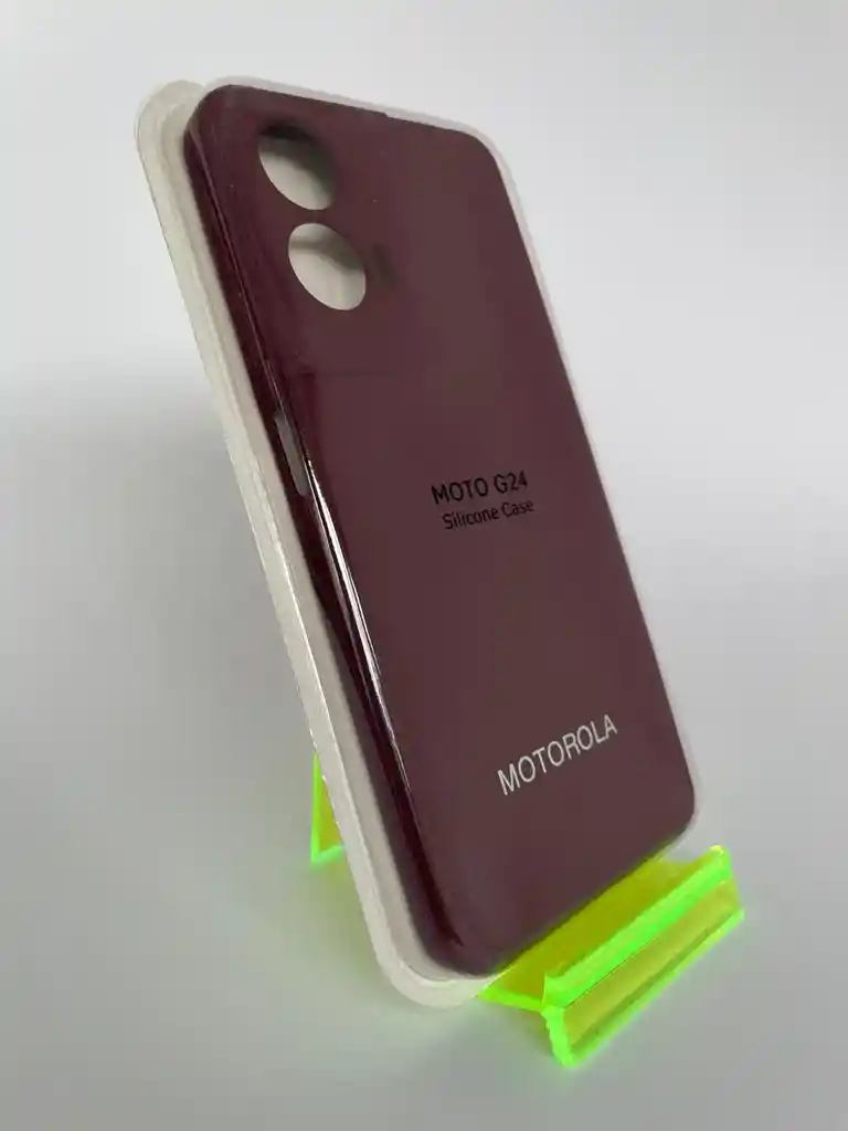 Silicon Case Moto G24/vinotinto