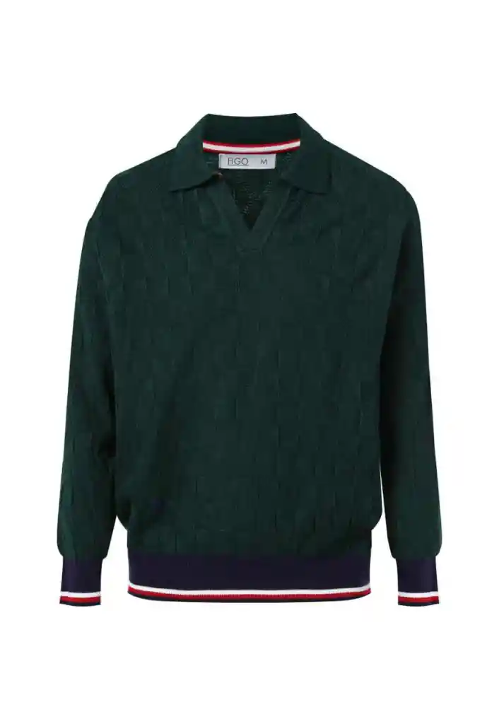 Polo Long Sleeves Verde Talla S