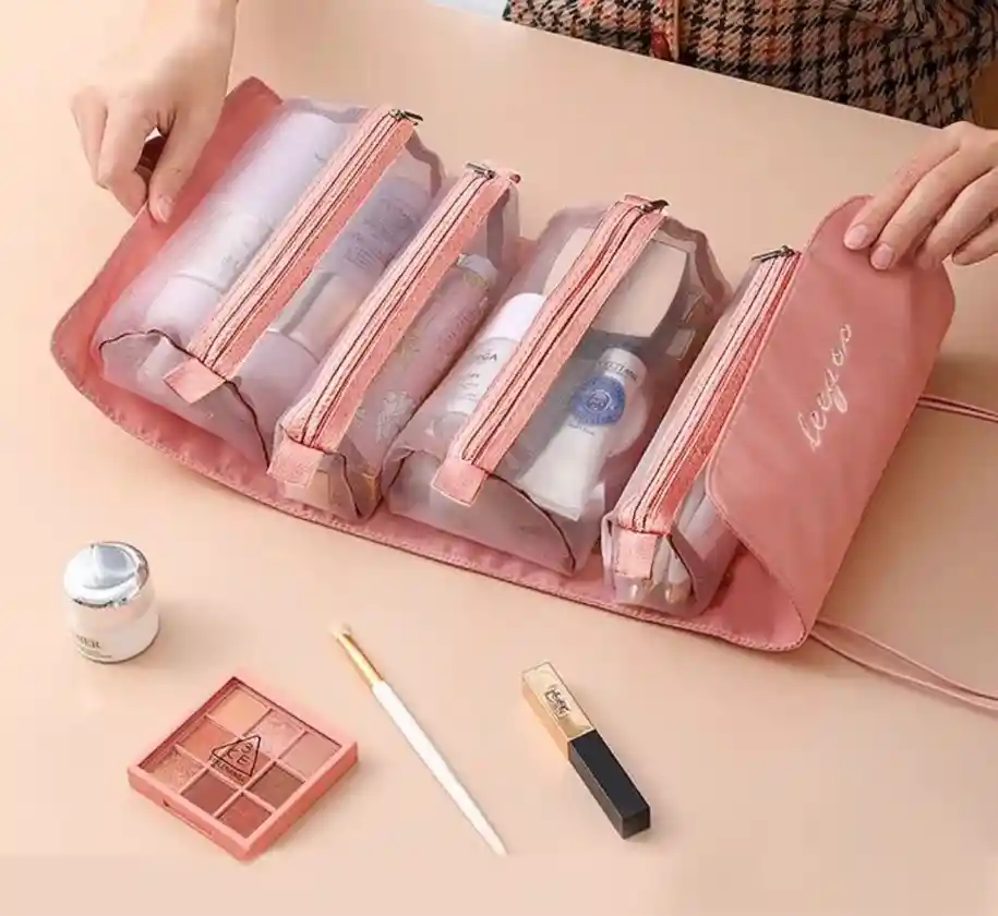 Cosmetiquera Maquillaje Doble Espacio ⚡