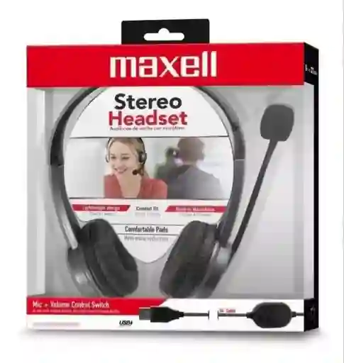 Audífono Diadema Con Micrófono Maxell Hs Hmic