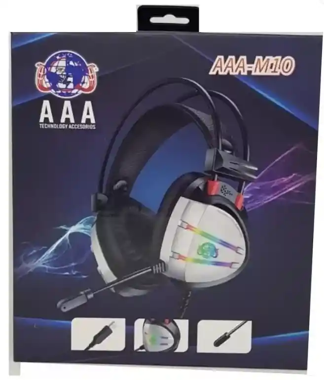 Audífonos Gamer Rgb Usb Micrófono Volumen Aaa-m10