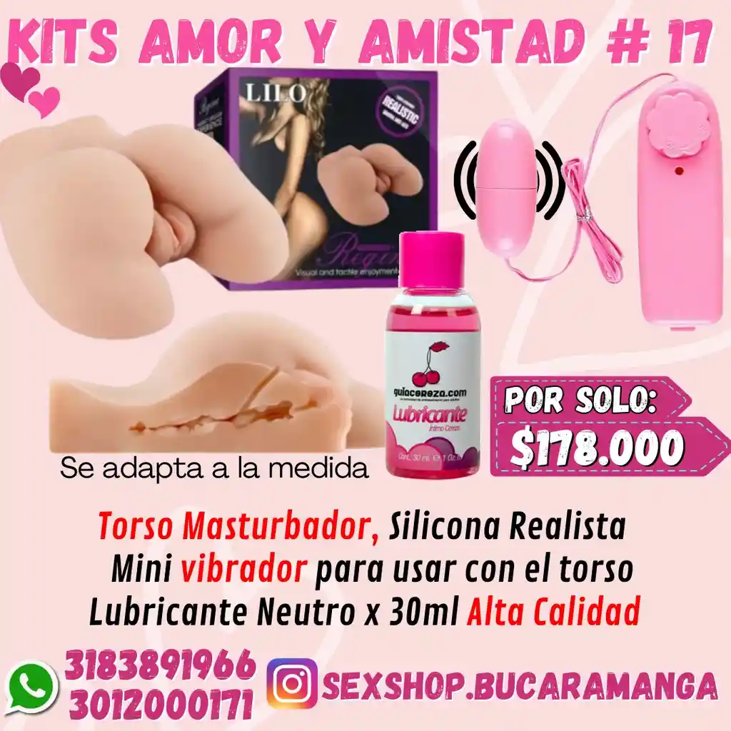 Kit Amor Y Amistad. Kit Sexual #17, Kit Masturbador Vagina