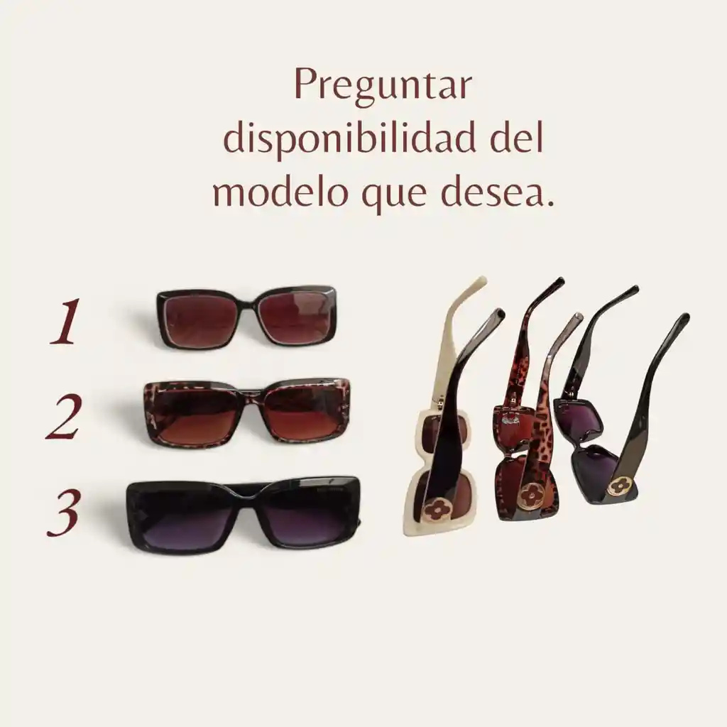 Gafas Lente Oscuro Tipo Louis Vuitton