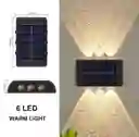 Lampara Led Aplique Solar Exteriores 6 Led					