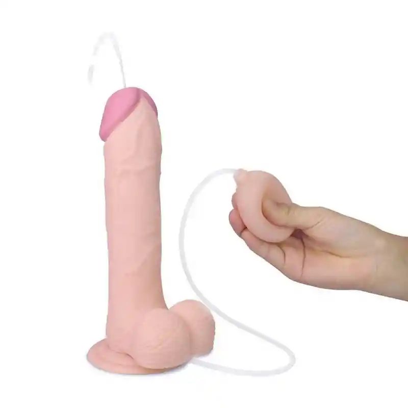 Dildo Eyaculador Soft Ejaculation Cock With Ball 8'' Lovetoy