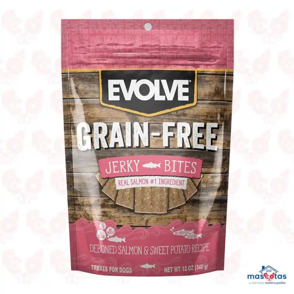 Snack Para Perro Evolve Grain Free Jerky Salmon 340g