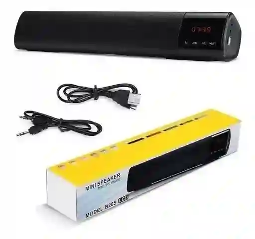 Barra Sonido Bluetooth Led 10w Usb, Fm, Sd 40cm Pantalla