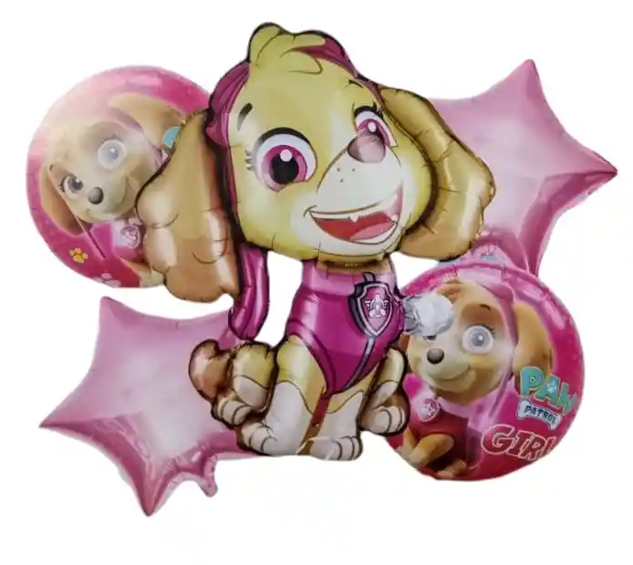 Bouquet X5 Globos Metálizados Skye Baby