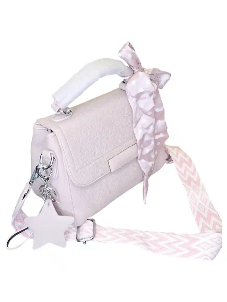 Bolso De Mano Diseño Coquette Color Lila