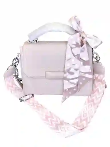 Bolso De Mano Diseño Coquette Color Lila