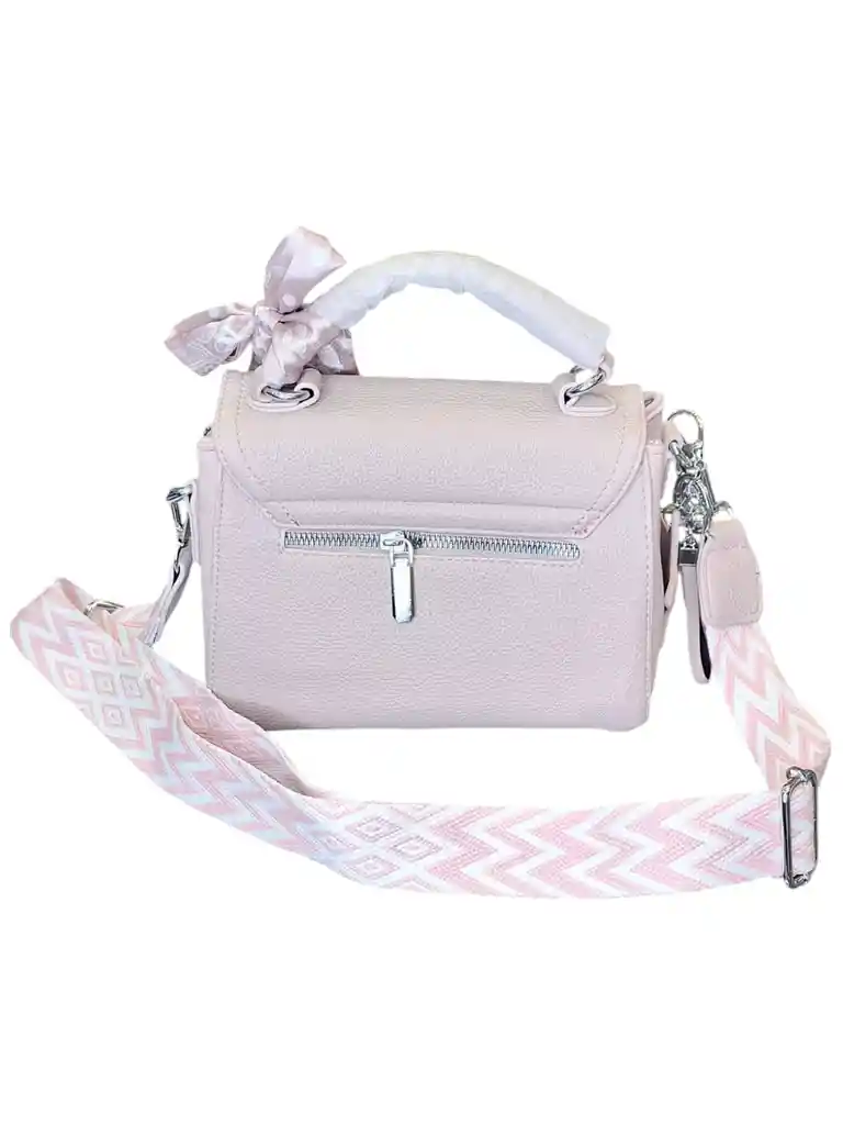 Bolso De Mano Diseño Coquette Color Lila