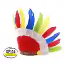 Diadema De Indio / Plumas Multicolor Disfraz Halloween