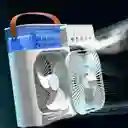 Ventilador 3 En 1 Para El Hogar . Enfriador De Aire Pequeño Con Luz Led Nocturna Y Humificador.