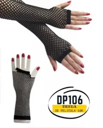 Guantes De Maya Corto Color Negro Halloween