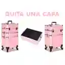 Neceser Maleta Ruedas Maquillaje Profesional Estuche Viaje 2 Capas 912 Rosado