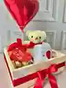 Regalo De Aniversario Con Peluche, Ferrero Rocher Y Mug.