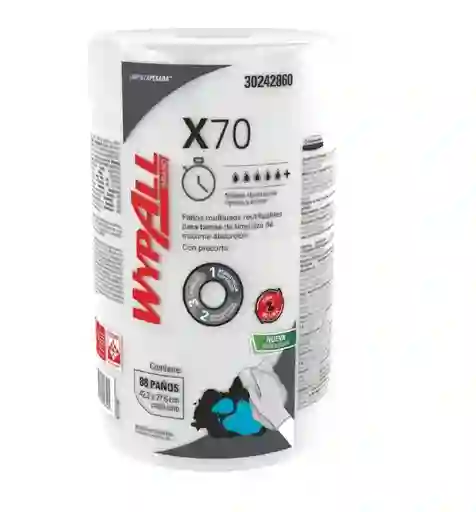 Paños De Limpieza Wypall 88 Paños X70 Multiusos Blanco