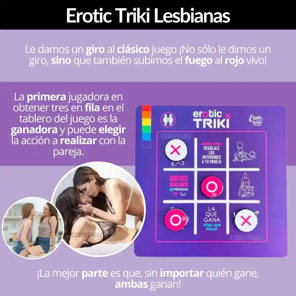 Juego De Mesa Erótico Triki Para Adultos Parejas Lésbico