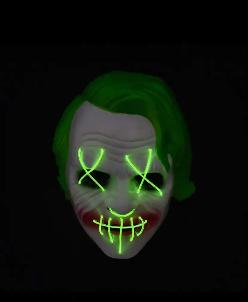 Máscara De Joker Con Luces Led Para Halloween