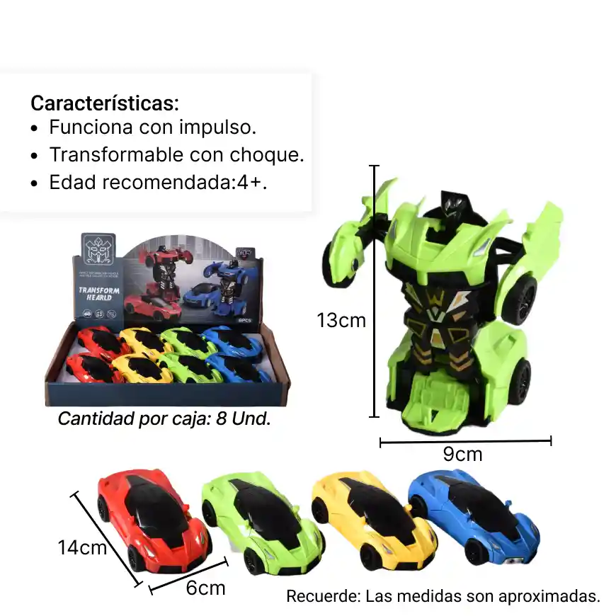 Carro Transformable Para Niños Diferentes Colores