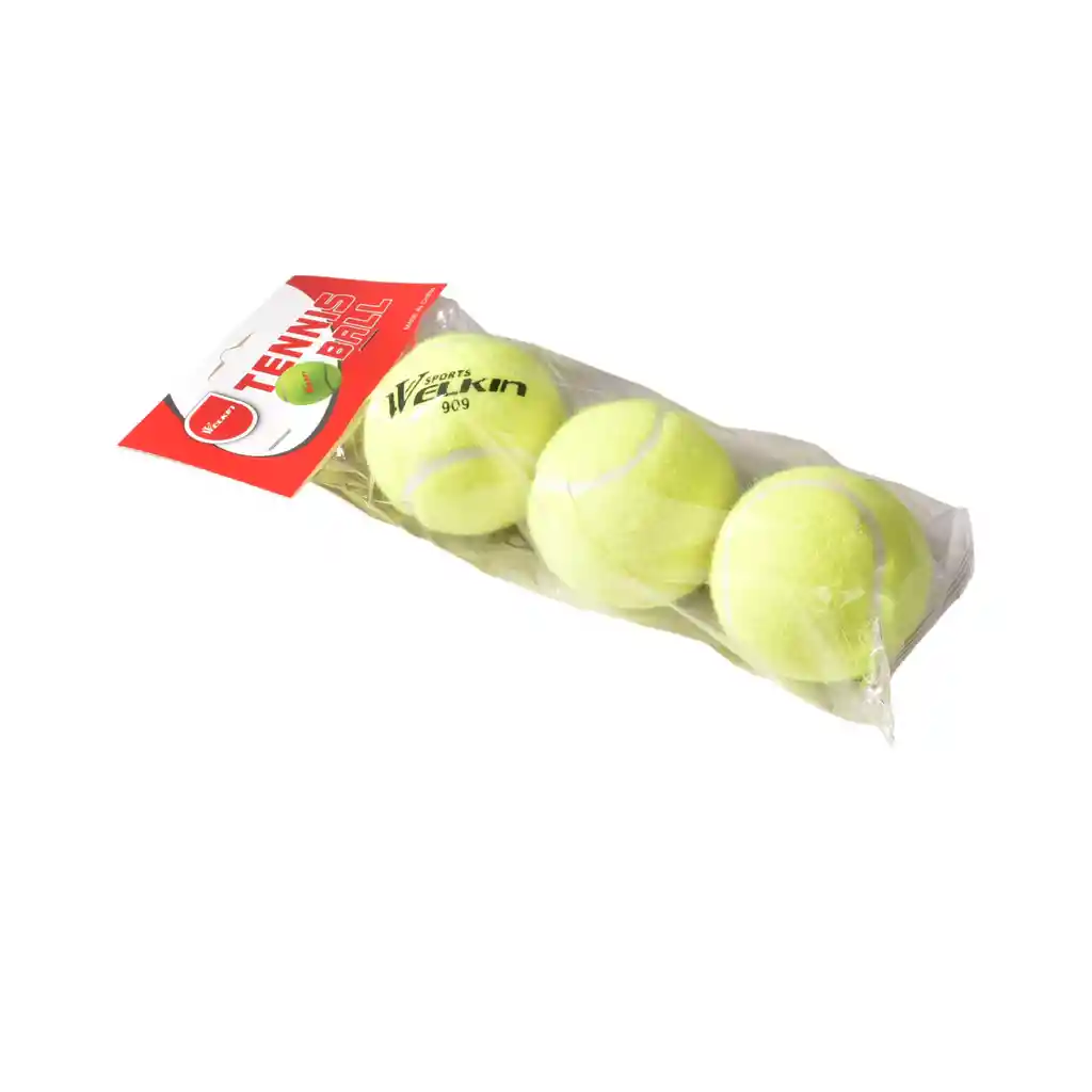 Pelota De Tenis X 3pcs En Bolsa Plastica Dim:6cm