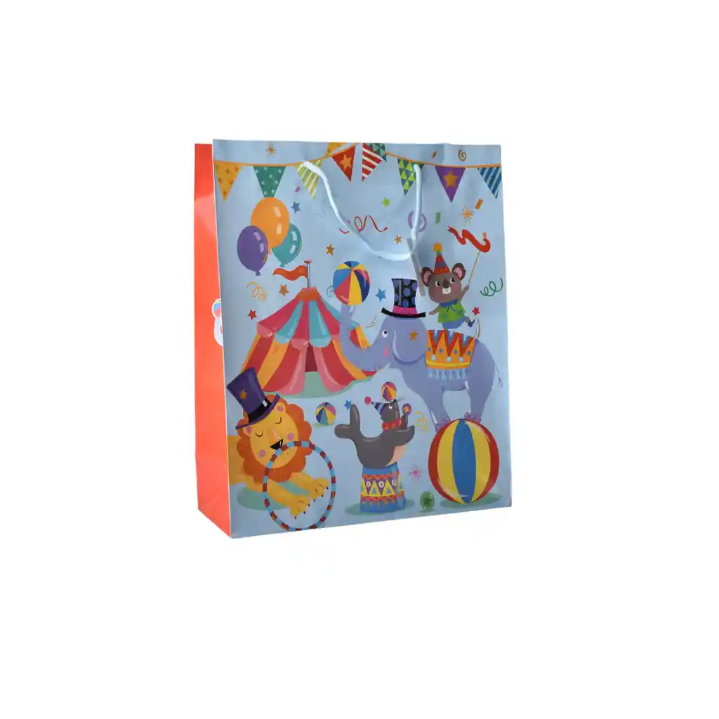 Bolsa Regalo Papel Infantil Animales Dim: 26x32x10