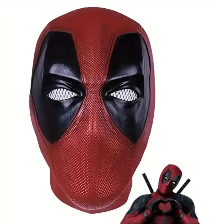 Máscara De Látex De Deadpool Para Adultos, Disfraz De halloween