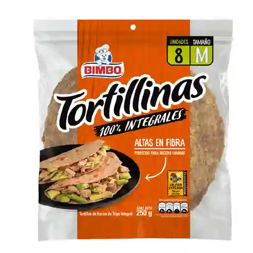 Tortilla Bimbo Integral X8 Und 250 G