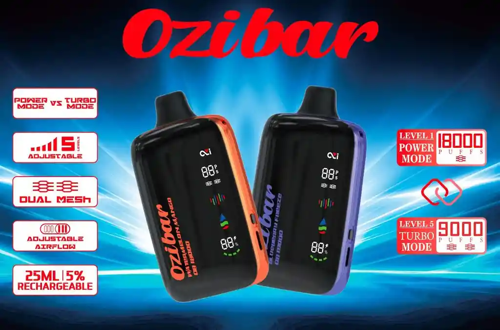 Vape Desechable Ozibar 18000 Puffs Pineapple Coconut Icy