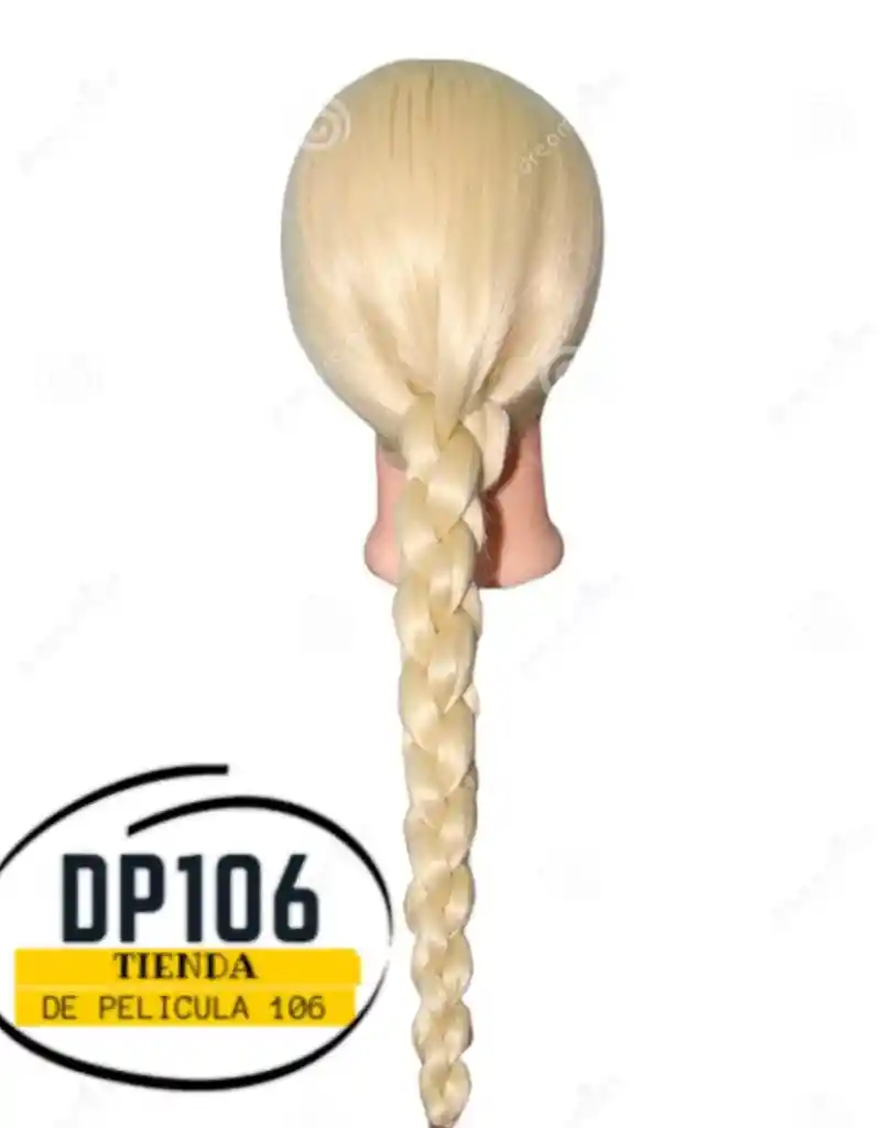 Peluca Rubia Trenza Pelo Rubio Halloween