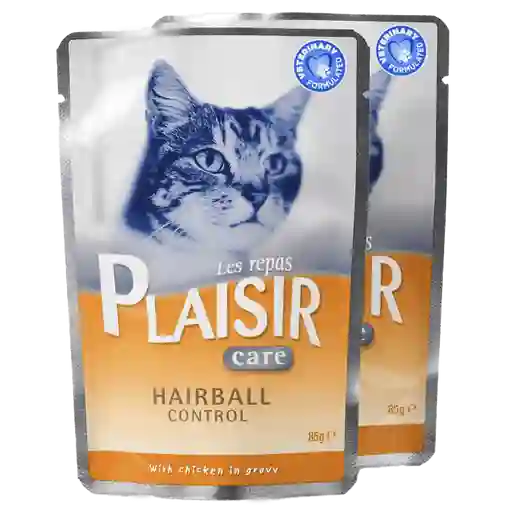 Plaisir Care Hairball Control Trozos Con Pollo En Salsa Pouch 85g