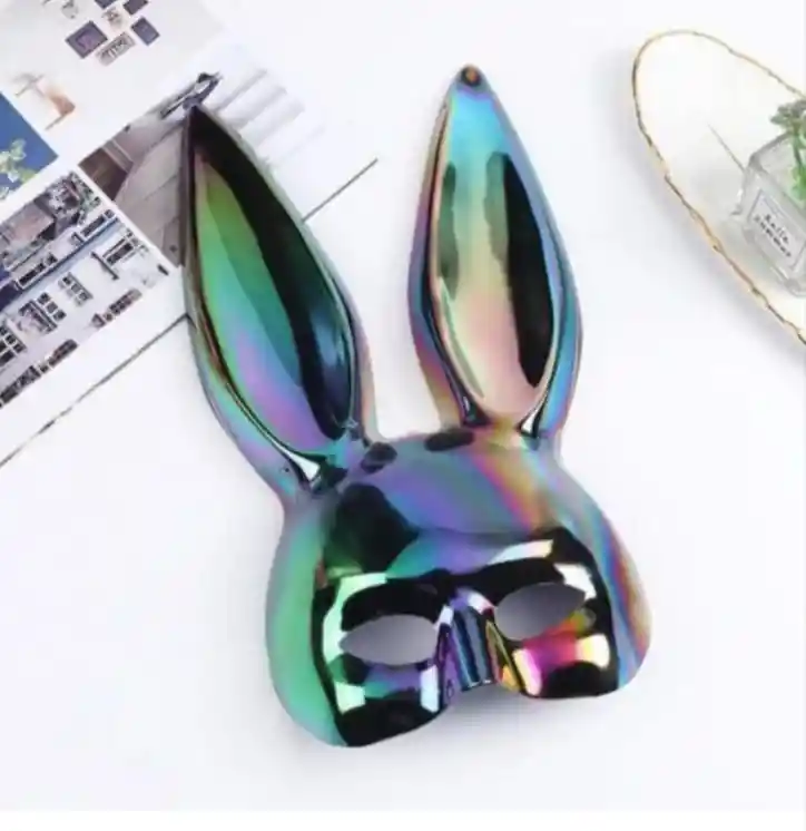Máscara De Orejas De Conejo Para Fiesta De Disfraces De Halloween