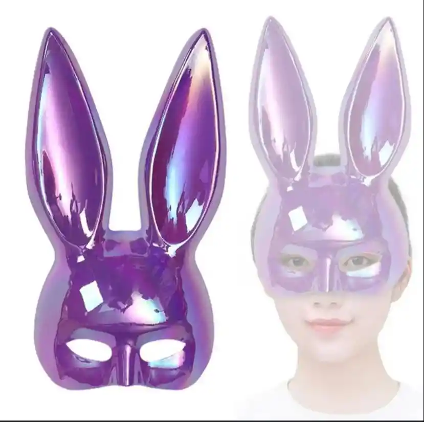 Máscara De Orejas De Conejo Para Fiesta De Disfraces De Halloween