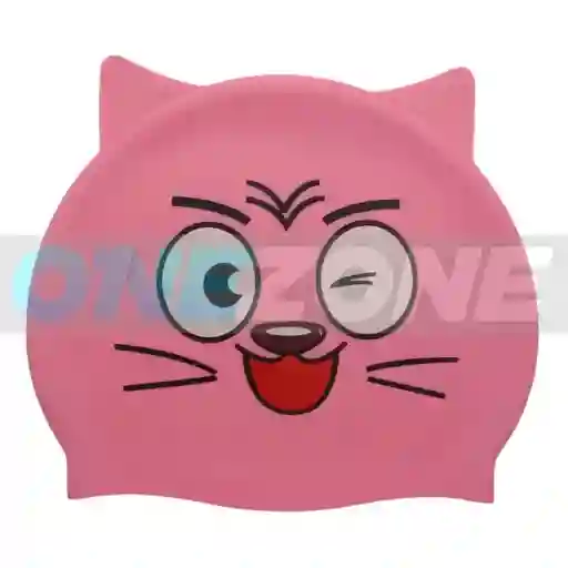 Gorro Natación Silicona Gvs-para Niños Figura Animals 102233/ Gato-fucsia