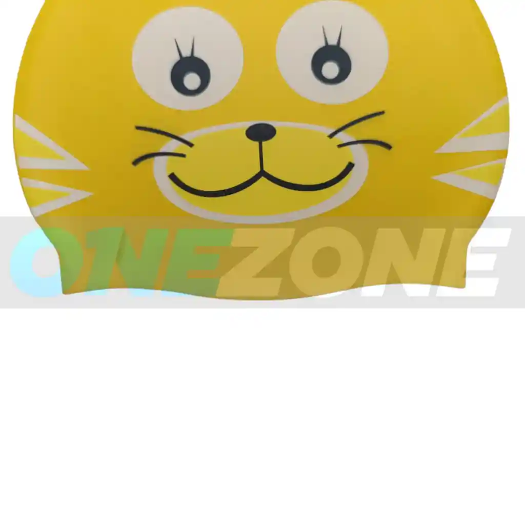 Gorro Natación Silicona Gvs-para Niños Figura Animals 102233/ Gato-amarillo